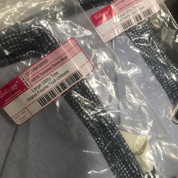 Textured Storm Blue Large Utility Tote - Picture 3 of 4